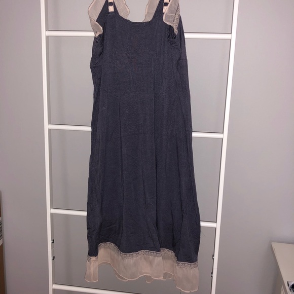 Victoria Secret Neglige Nightie Gray Cream Lace S - Picture 7 of 8